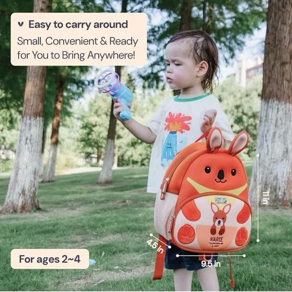 Toddler Backpack with Leash | Kangaroo - Picture 2 of 6